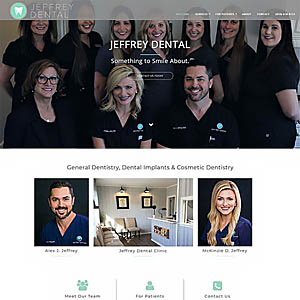Website Design Jeffrey Dental Clinic Valparaiso, Eglin AFB & Niceville FL